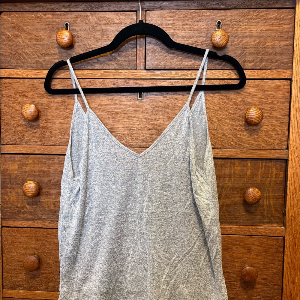 Gray Spaghetti Strap Top